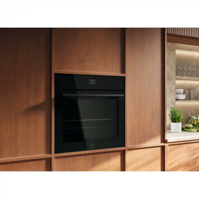 Духова шафа Electrolux електрична, 72л, A++, дисплей, конвекція, піроліз, телескопічні напрямні, чорний