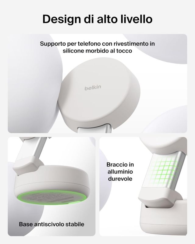 Зарядний пристрій бездротовий Belkin UltraCharge Pro 2в1 Convertible Magnetic Charging Dock 25Вт, Sand