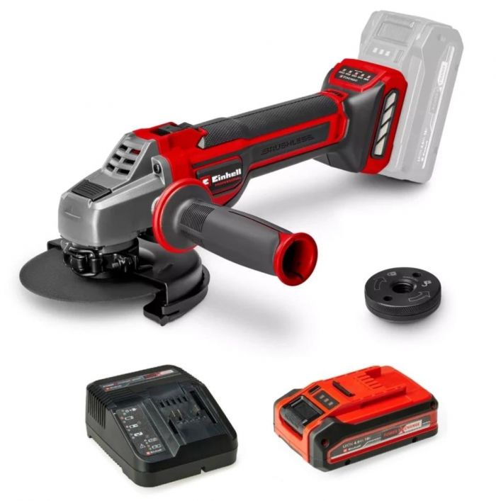 Шліфмашина кутова акумуляторна Einhell Professional TP-AG 18/125 CE Q Li - Solo 18В акб 1х4А·го 125мм 3000-10500об/хв ЗП 1.69кг
