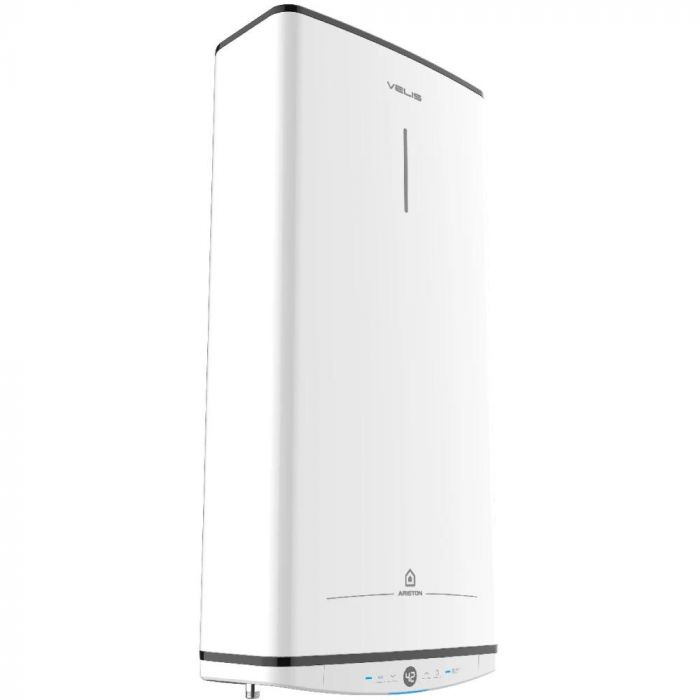 Водонагрівач електричний  Ariston VELIS PRO 50 EU плаский, слім, 50л, 2*1,5 кВт, емал. нагр. ел, ун. монтаж, ел. кер-ня, B, білий