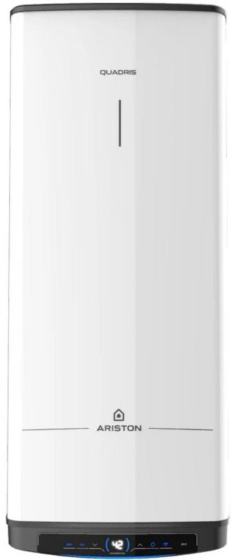 Водонагрівач електр. Ariston QUADRIS 150 WIFI FR EU прямокутний, 150л, 2,4кВт, сух. нагр. елемент, ел. кер-ня, B, Франція, білий
