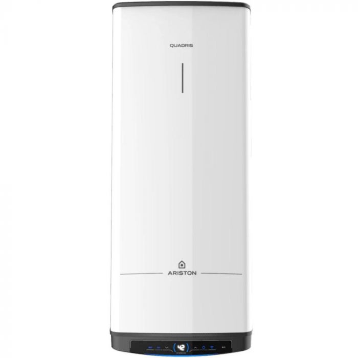 Водонагрівач електр. Ariston QUADRIS 120 WIFI FR EU прямокутний, 120л, 2,4кВт, сух. нагр. елемент, ел. кер-ня, B, Франція, білий