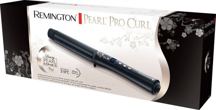 Плойка Remington Curl Pearl Pro, >300Вт, D-32mm, 130-210С, дисплей, кераміка, чорний