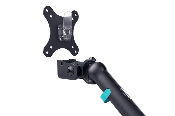 Кріплення DIGITUS Dual Monitor Clamp, 2 x до 35"/10кг, з нахилом, поворотом, чорне