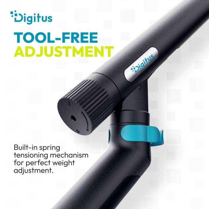 Кріплення DIGITUS Dual Monitor Clamp, 2 x до 35"/10кг, з нахилом, поворотом, чорне