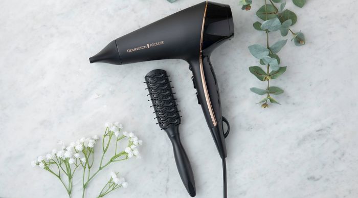 Фен Remington ProLuxe Midnight Edition, 2400Вт, 3 режими, дифузор, іоніз-я, хол. обдув, чорний