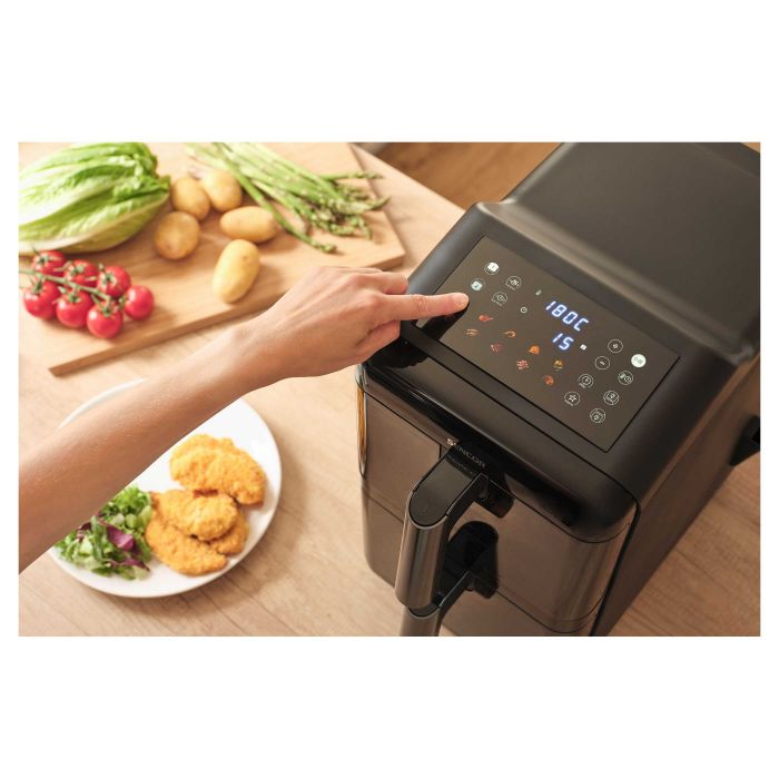 Мультипіч Sencor Dual Vita Fryer, 3000Вт, чаша-5.8+5.8л, сенсорне керув., 2 чаши, з віконцем, гриль, пластик, чорний