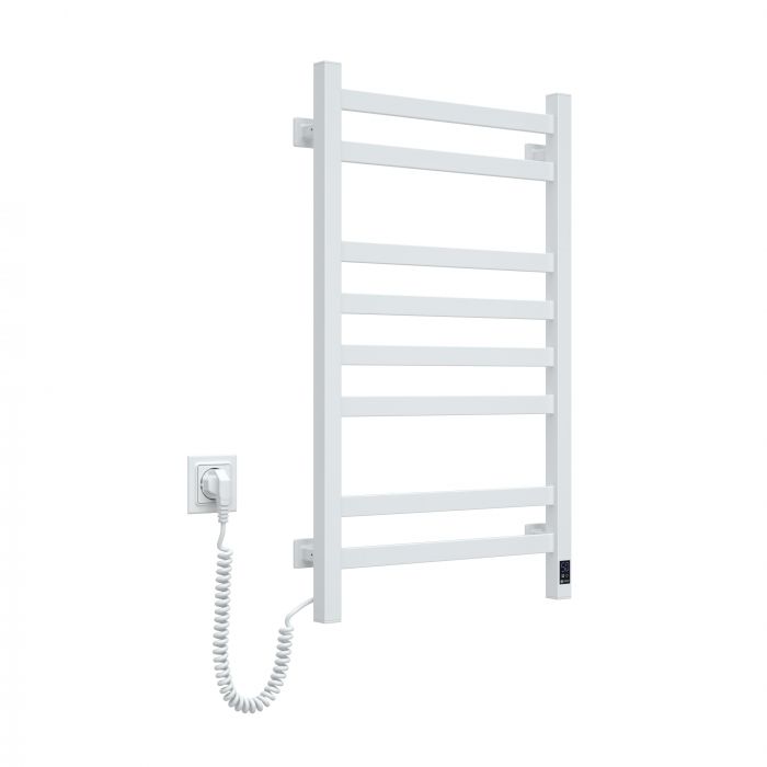 Рушникосушка ARDESTO електрична Star AV, 800x480х71мм, таймер-регулятор Wi-Fi, сталь,ліве підключення, білий
