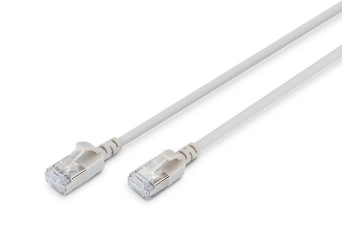 Патч-корд DIGITUS CAT 6a F-FTP Sliim, 7 м, AWG 32/7, Cu, LSZH, сірий