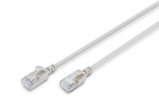 Патч-корд DIGITUS CAT 6a F-FTP Sliim, 10 м, AWG 32/7, Cu, LSZH, сірий