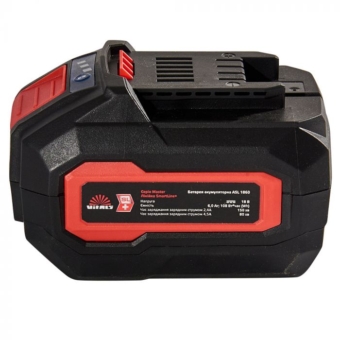 Акумулятор Vitals Master ASL 1860 SmartLine+ 18В 6.0А·год 0.86кг
