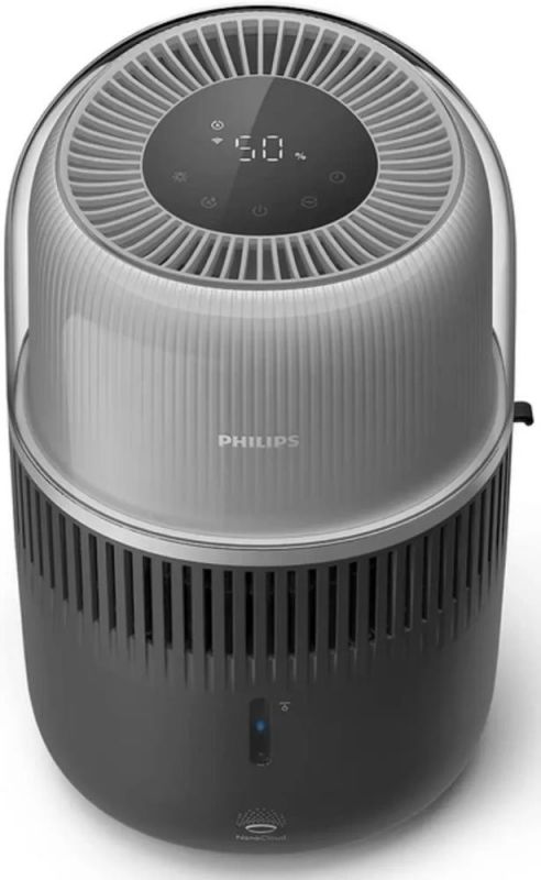 Зволожувач повітря Philips традиційне зволоження Series 4000, 44м2, 4,5л, 300мл/г, сенсорне, режим сну, нічник, чорний