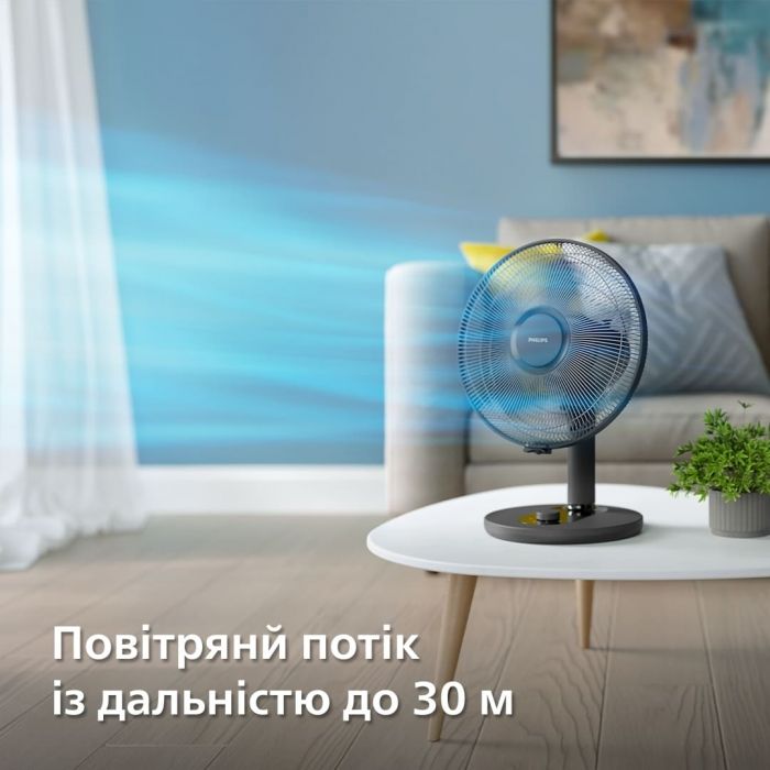Вентилятор Philips настільний Series 1000, 35см, 35Вт, чорний
