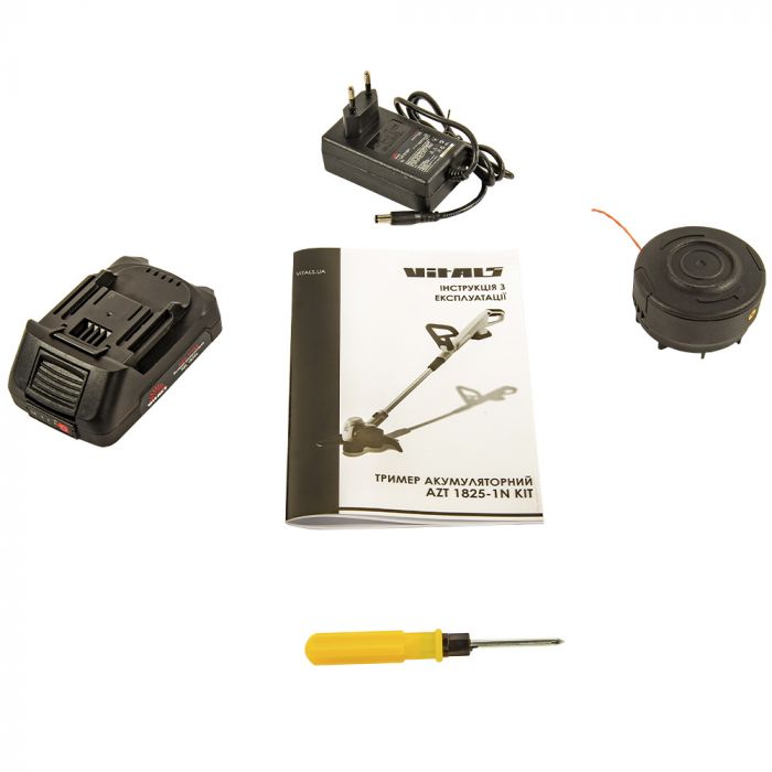 Тример садовий акумуляторний Vitals AZT 1825-1n Kit 18В 30см 1х2А·год 2.15кг