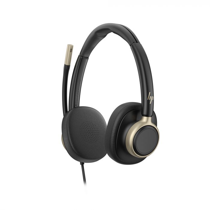 Гарнітура комп'ютерна стерео On-ear HP Poly Mission 825, USB-A, USB-C, 4 x Uni-mic, ANC, Beamforming, AI noise cancelling, Teams, Zoom, Google Meet, чорний