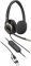 Гарнітура комп'ютерна стерео On-ear HP Poly Mission 825, USB-A, USB-C, 4 x Uni-mic, ANC, Beamforming, AI noise cancelling, Teams, Zoom, Google Meet, чорний