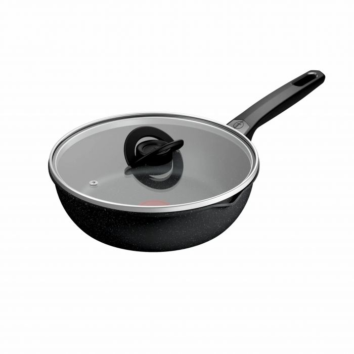 Мультисковорода Tefal Expertise, з кришкою, 24см, алюміній, бакеліт, скло, чорний