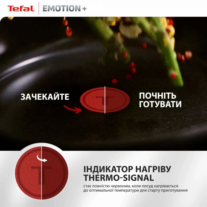 Мультисковорода Tefal Emotion+, 26см, нержавіюча сталь, бакеліт, чорний