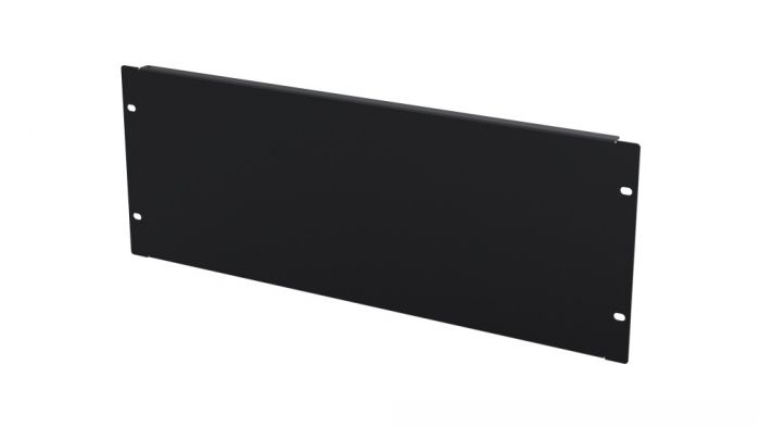 Панель-заглушка MIRSAN 4U, 19", з гвинтовим типом кріплення, чорна