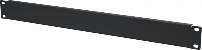 Панель-заглушка MIRSAN 1U, 19", з гвинтовим типом кріплення, чорна