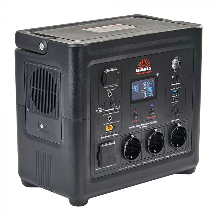 Портативна електростанція Vitals Professional PS 1000qc, 1200Вт, 835Вт/год, LifePo4, 10кг