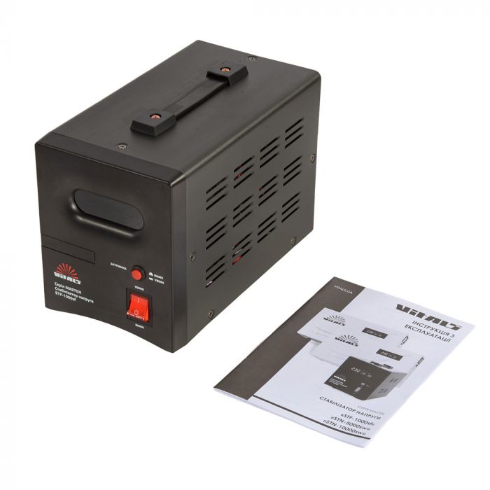 Стабілізатор напруги Vitals Master STF-1000sf 600Вт 1000ВА 100-260В однофазний 4.02кг