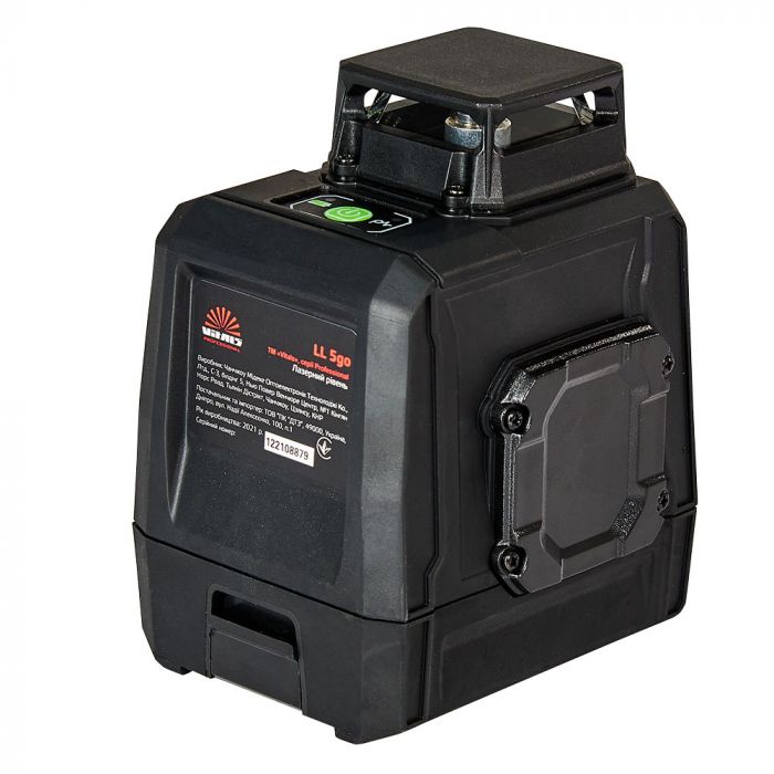 Нівелір лазерний Vitals Professional LL 5go до 50м ±0.3мм/м зелений промінь вертикаль 120° горизонталь 360° АКБ 3.7В 5200мА•год сумка IP54 0.63кг