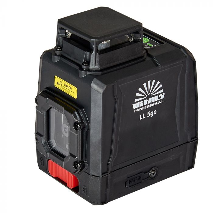 Нівелір лазерний Vitals Professional LL 5go до 50м ±0.3мм/м зелений промінь вертикаль 120° горизонталь 360° АКБ 3.7В 5200мА•год сумка IP54 0.63кг
