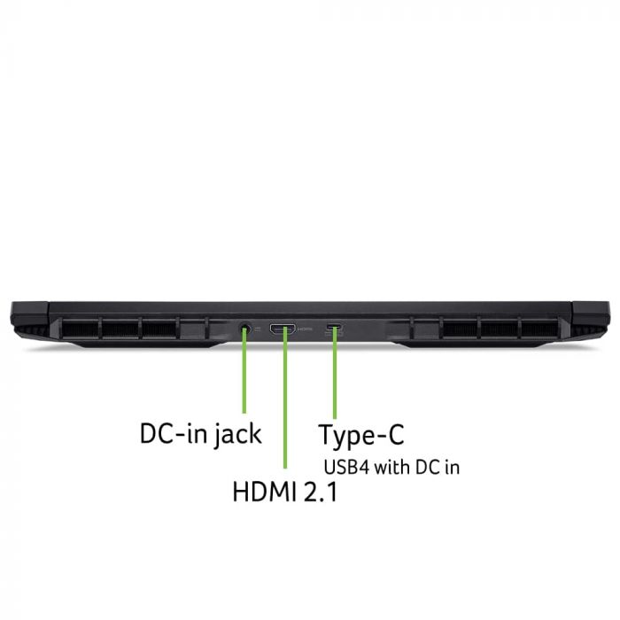 Ноутбук Acer Nitro V 16 ANV16-42 16" WUXGA IPS, AMD R5-240, 16GB, F1TB, NVD4050-6, Lin, чорний
