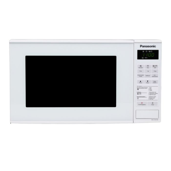 Мікрохвильова піч Panasonic, 20л, 800Вт, гриль, дисплей, білий