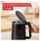 Електрочайник Tefal Thermo Protect Control 1.5л, Strix, з подвійними стінками, 6 темп.реж, чорний