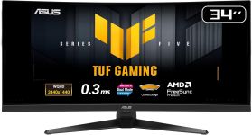 Монітор Asus 34" TUF Gaming VG34WQ5A 2xHDMI, 2xDP, 2xUSB, MM, VA, 3440x1440, 21:9, 200/400Hz, 0.5ms, DCI-P3 95%, CURVED, FreeSync, HDR400
