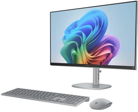 Комп'ютер персональний моноблок HP OmniStudio X 27" UHD IPS, Intel U7-258V, 32GB, F1TB, UMA, WiFi, кл+м, Win11, сріблястий