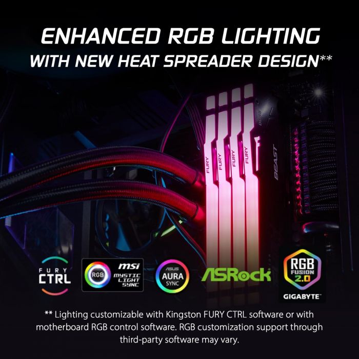 Пам'ять ПК Kingston DDR5 32GB  5600  FURY Beast RGB EXPO
