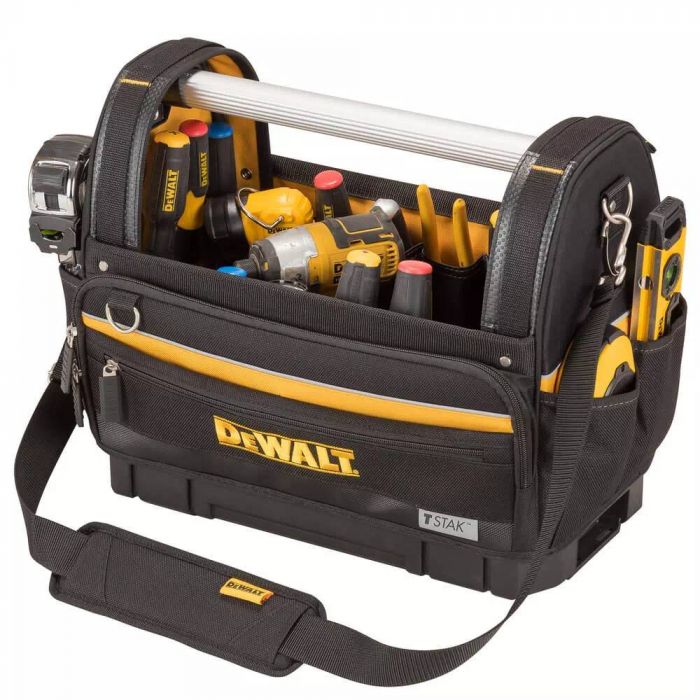 Сумка для інструменту DeWalt відкрита, жорстка конструкція, поліестер 1200D, 450x350x250мм