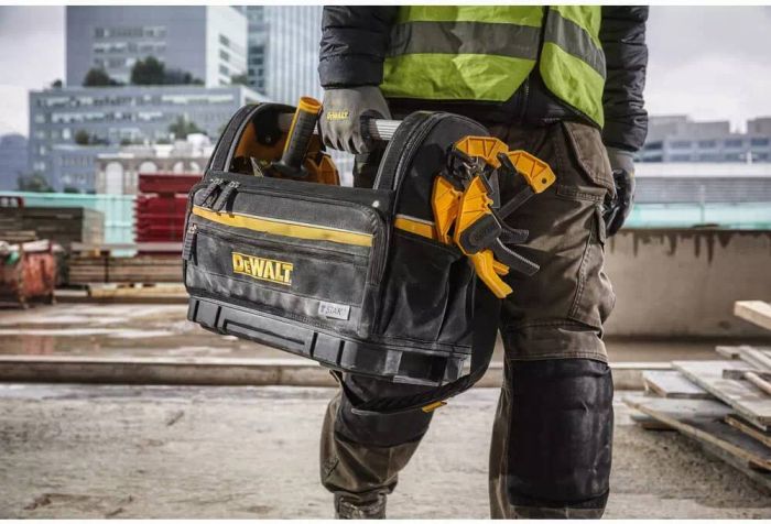 Сумка для інструменту DeWalt відкрита, жорстка конструкція, поліестер 1200D, 450x350x250мм