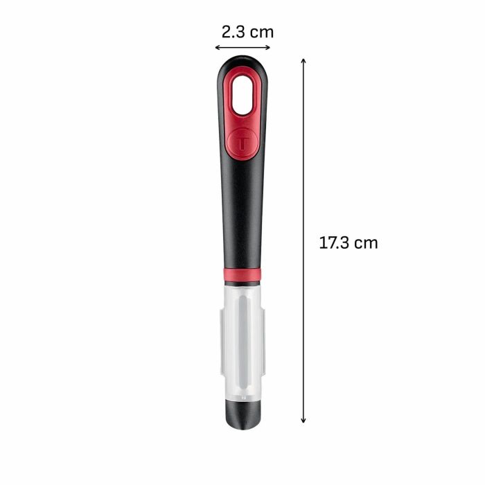Овочечистка Tefal Ingenio+, нержавіюча сталь, пластик, червоно-чорний
