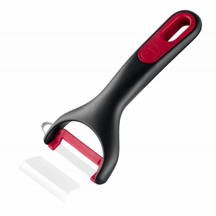 Овочечистка Tefal Ingenio+, нержавіюча сталь, пластик, червоно-чорний