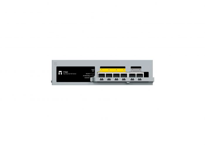 Комутатор Netis P106C v2 6xFE (4xPoE), 65Вт, Некерований