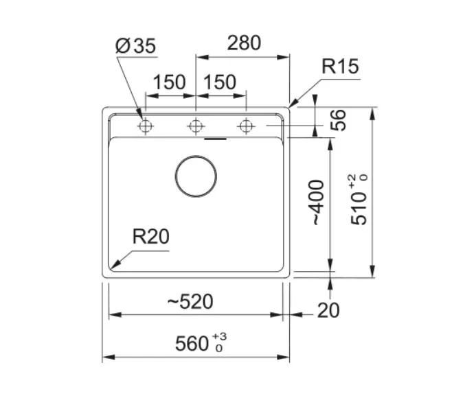 Комплект - мийка MRG 610-52 TL фраграніт, сірий сланець, 114.0716.704 і подрібнювач харч. відходів SLIM 50, 134.0715.098, вкл. Сифон
