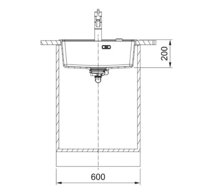 Комплект - мийка MRG 610-52 TL фраграніт, сірий сланець, 114.0716.704 і подрібнювач харч. відходів SLIM 50, 134.0715.098, вкл. Сифон