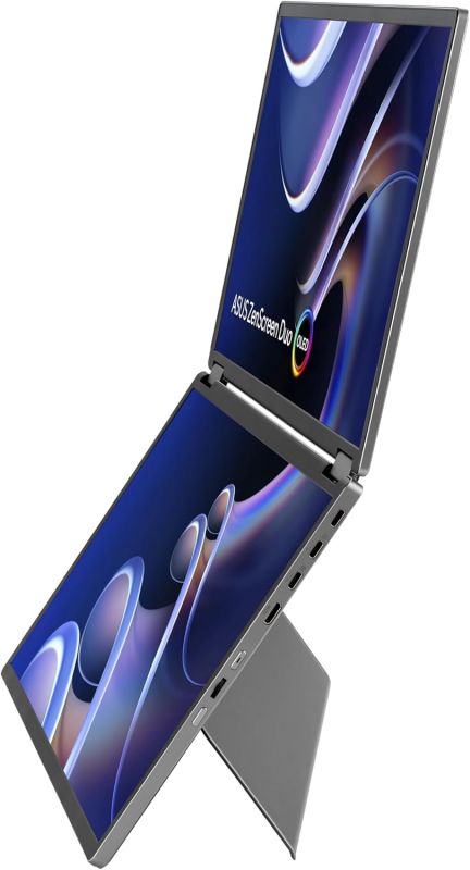 Монітор портативний Asus 2x14" ZenScreen DUO MQ149CD mHDMI, 2xUSB-C, OLED, 1920x1200, 16:10, DCI-P3 100%, HDR400, Cover