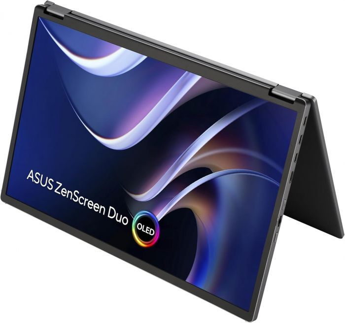 Монітор портативний Asus 2x14" ZenScreen DUO MQ149CD mHDMI, 2xUSB-C, OLED, 1920x1200, 16:10, DCI-P3 100%, HDR400, Cover