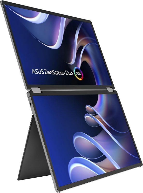 Монітор портативний Asus 2x14" ZenScreen DUO MQ149CD mHDMI, 2xUSB-C, OLED, 1920x1200, 16:10, DCI-P3 100%, HDR400, Cover