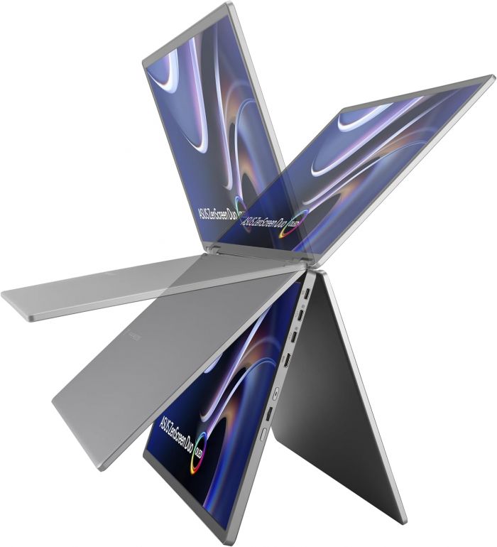 Монітор портативний Asus 2x14" ZenScreen DUO MQ149CD mHDMI, 2xUSB-C, OLED, 1920x1200, 16:10, DCI-P3 100%, HDR400, Cover