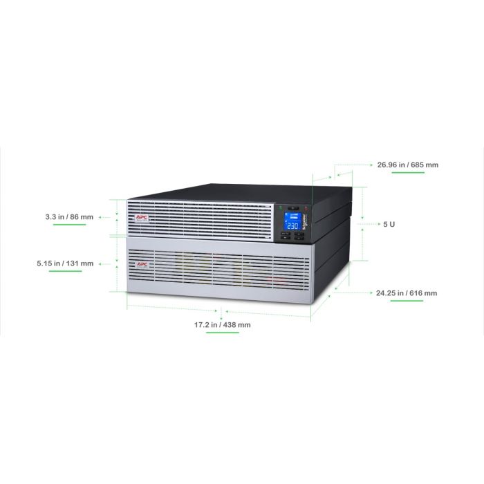 Джерело безперебійного живлення APC Easy UPS On-Line Li-Ion SRVL RT Ext. Runtime 6000VA 230V, with Rail Kit