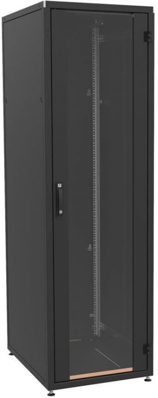 Шафа ZPAS 19", 45U, SZB IT, передні скляні двері, 800x800 мм, максимально 1500кг, чорна