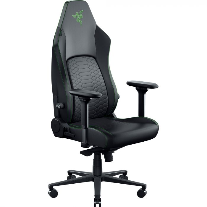 Крісло Razer Iskur V2 NewGen, EPU шкіра з CoolTouch™, 4D-Armrests, чёрно-зеленый