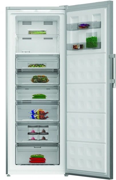 Морозильна камера Whirlpool, 191.2x70х81.3, 404л, E, NF, дисплей, інв., сірий