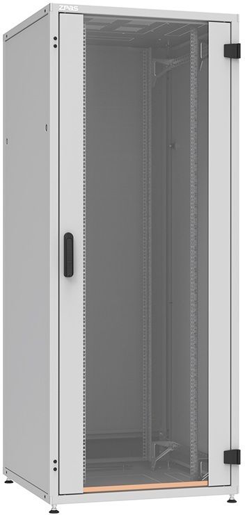 Шафа ZPAS 19", 42U, SZB IT, передні скляні двері, 800x600 мм, максимально 1500кг, чорна
